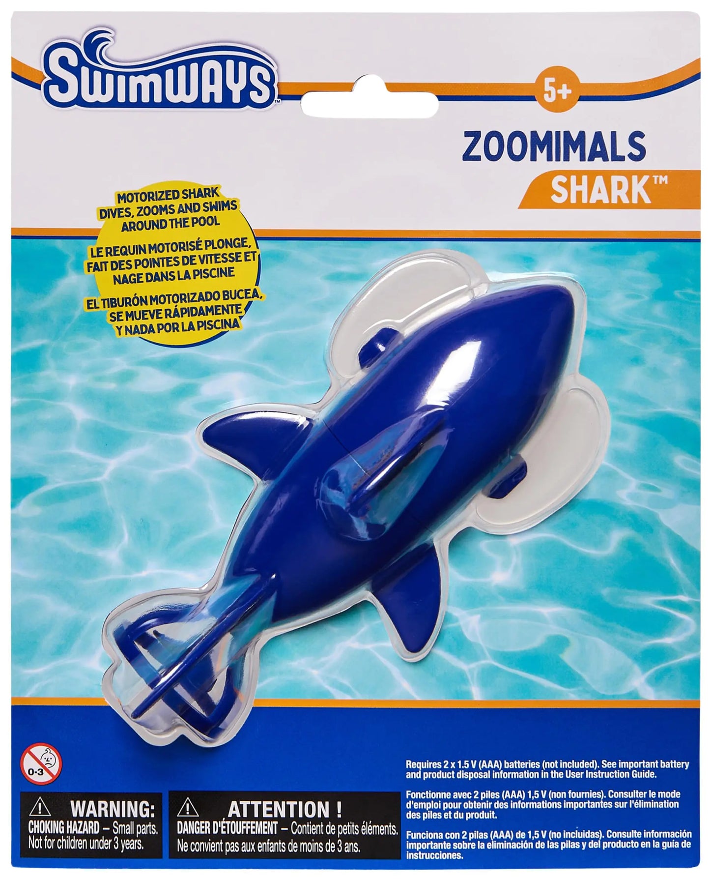 SwimWays Zoomimals Shark Toy Kids Pool Accessories & Swimming Pool Toys Pool Diving Toys & Torpedo Pool Toys for Kids Ages 5 & Up