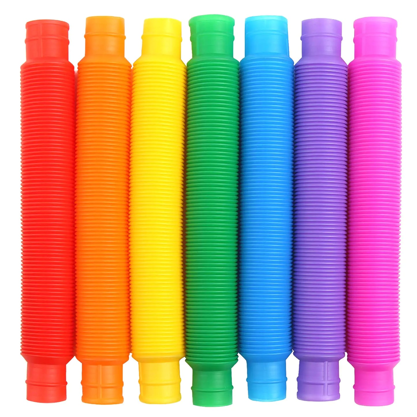 FINGOOO 7 Pieces Jumbo Pop Toobs Fidget ToysPop Tubes Sensory Toys for Kids Adults DIY Decompression ADHD Autism